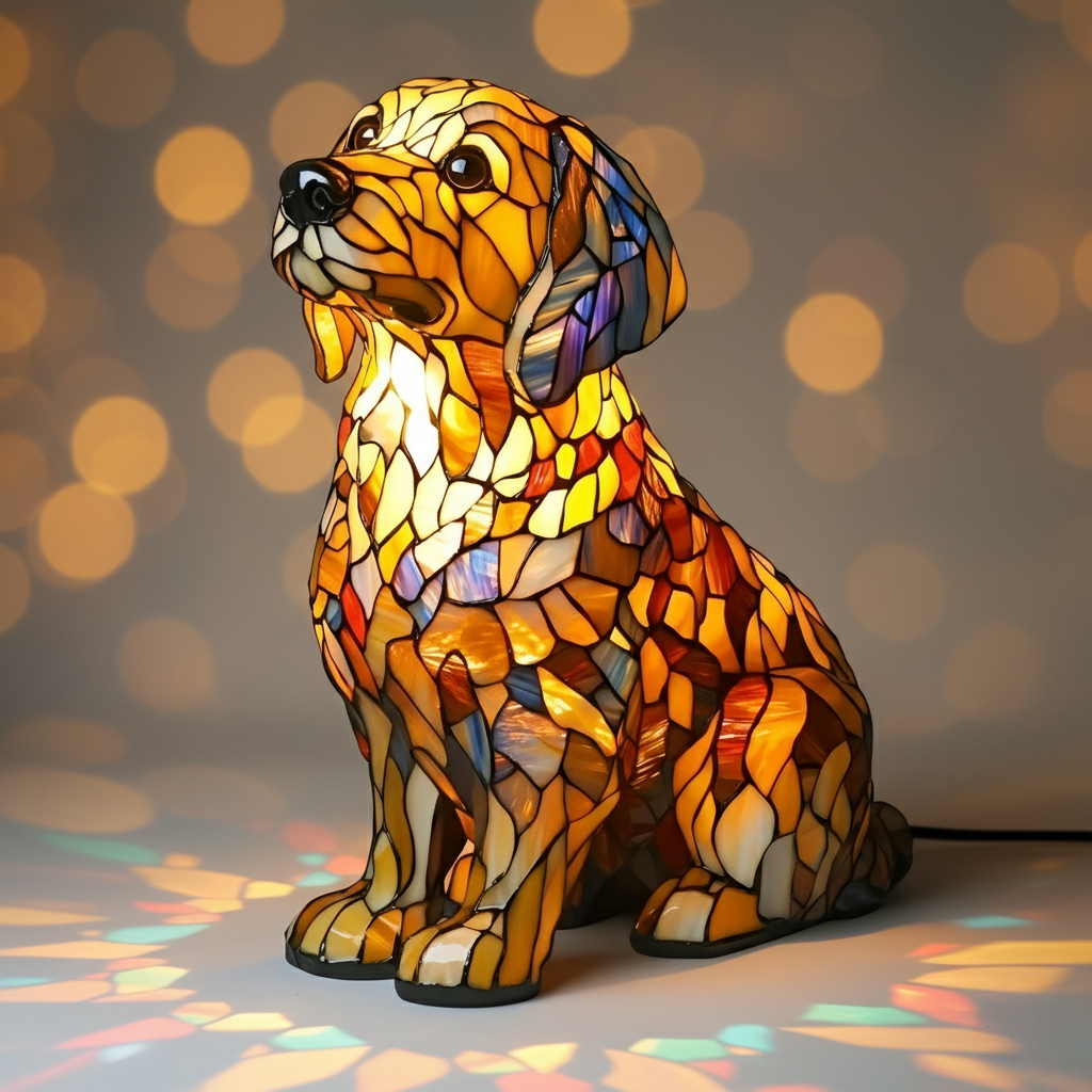 Figurine de Golden Retriever de style spirituel