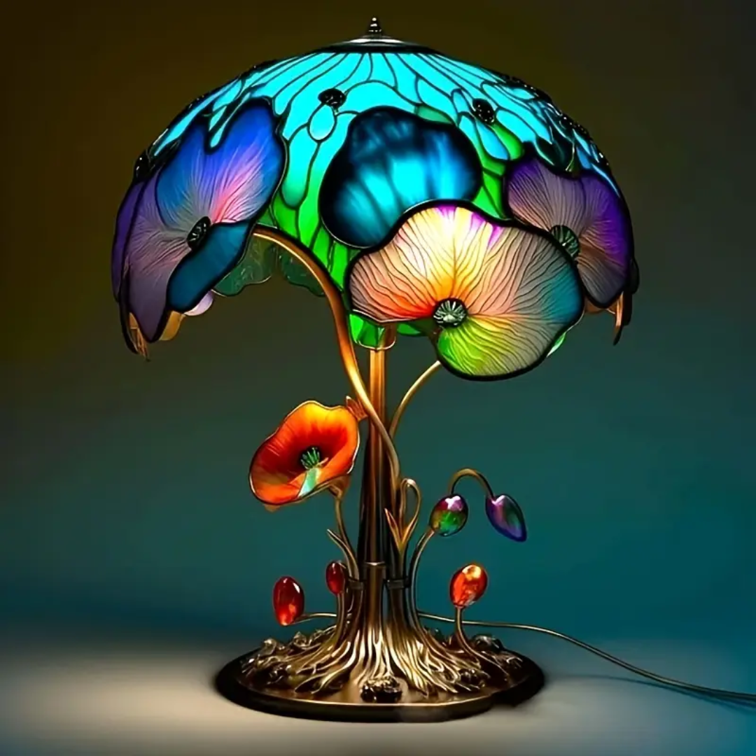 Lampe florale champignon style bohème chic